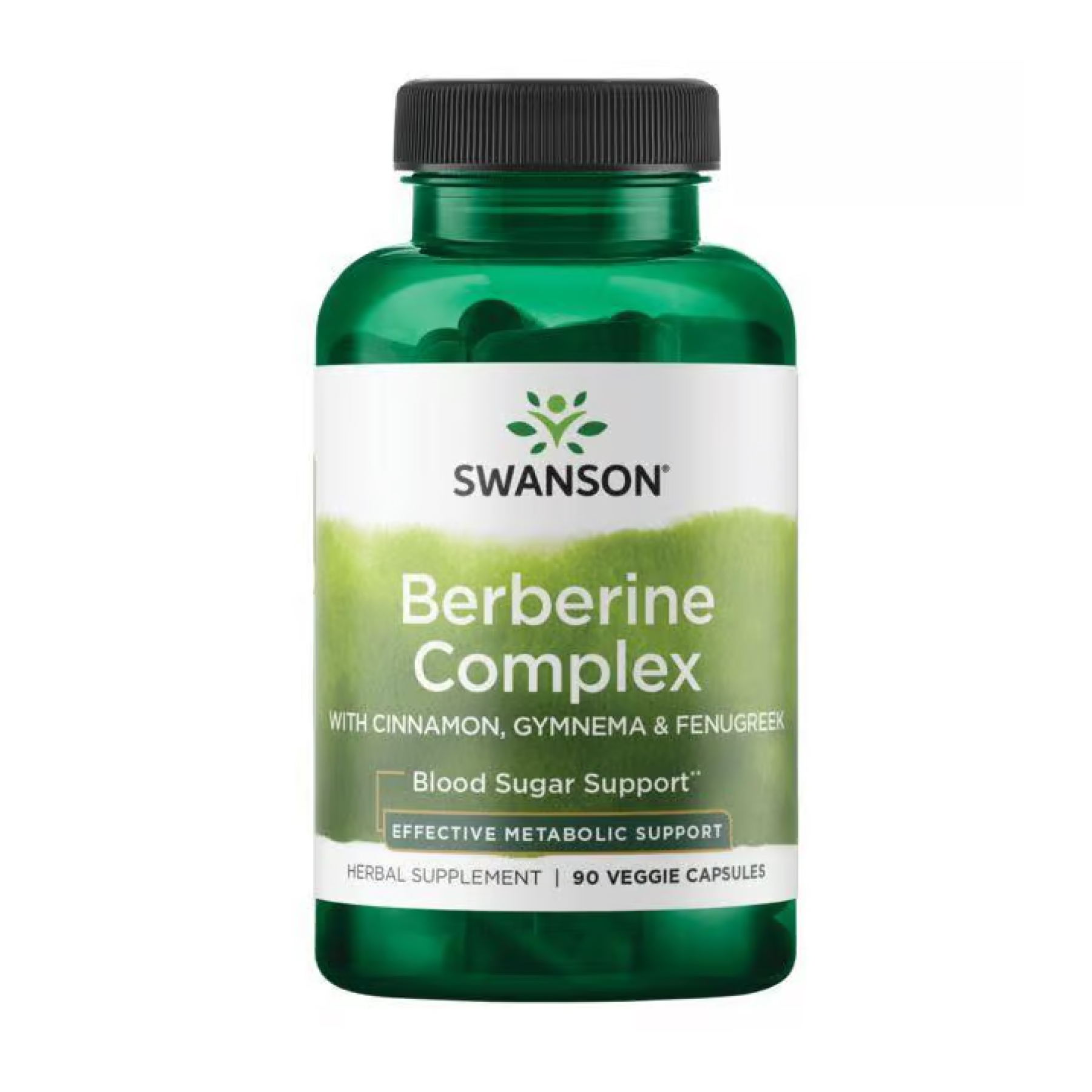 Swanson Berberine Complex с корицей, гимнемой и пажитником, 90 вегетарианских капсул