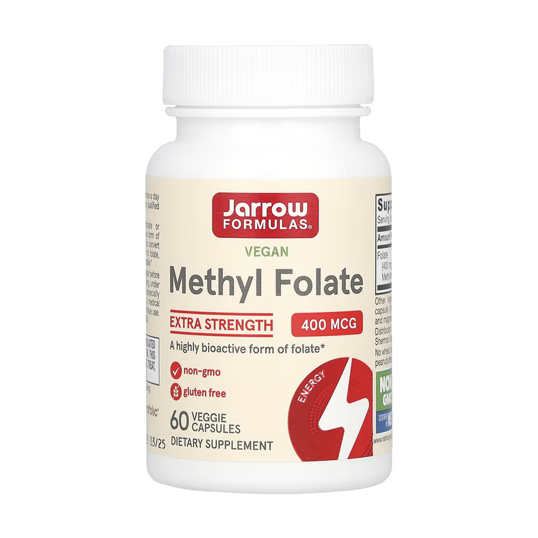 Метилфолат Jarrow Formulas, 60 капсул