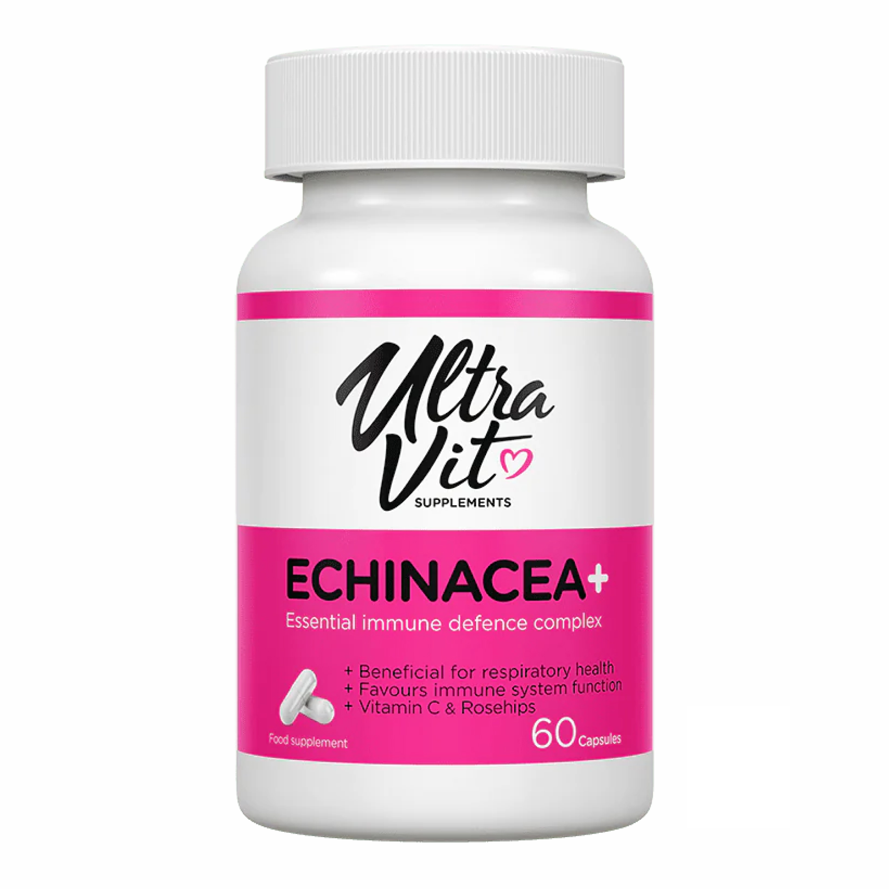 VPLab UltraVit Echinacea Plus — ехінацея з вітаміном C і шипшиною, 60 капсул