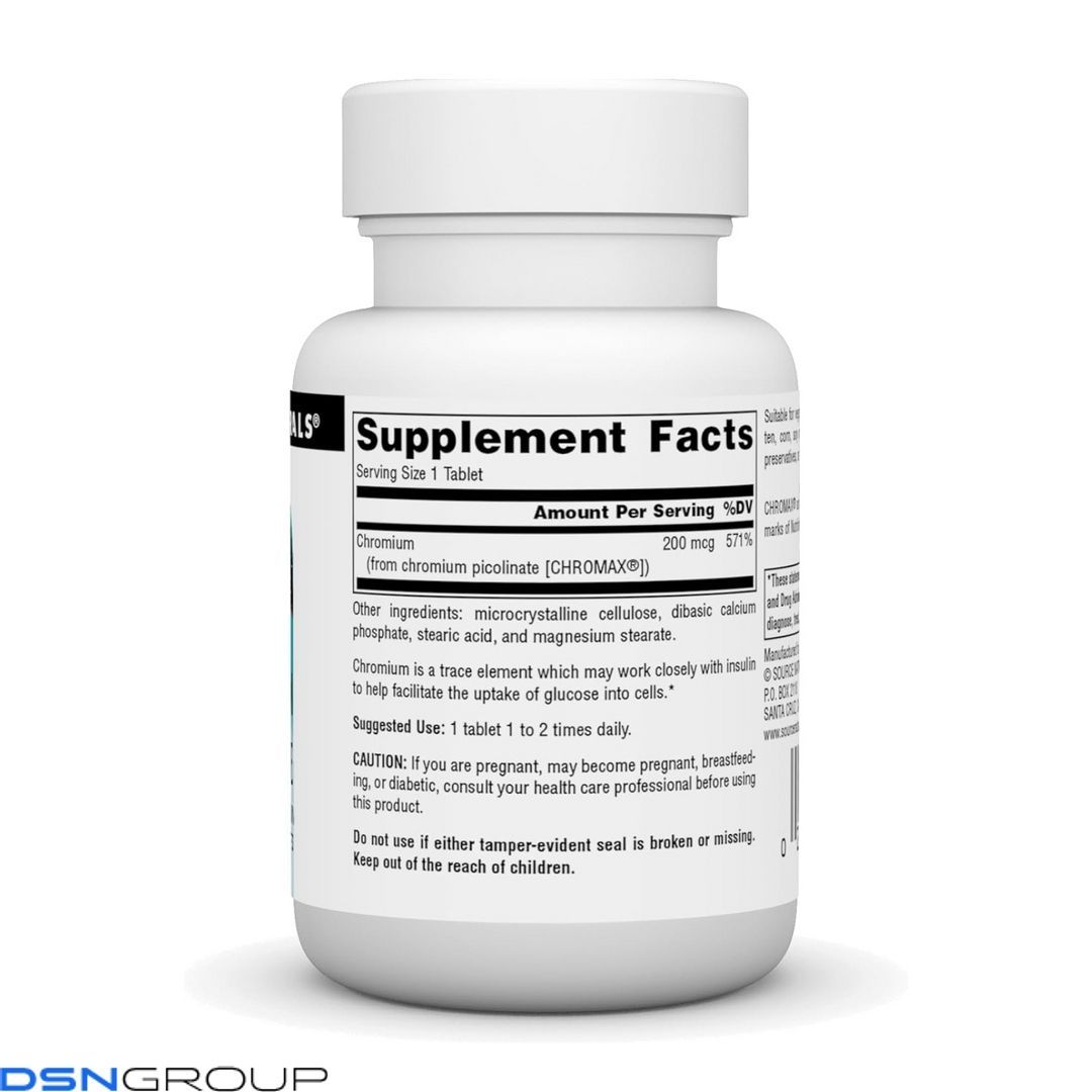 Chromium Picolinate 200 mcg Yeast Free - 60 tabs