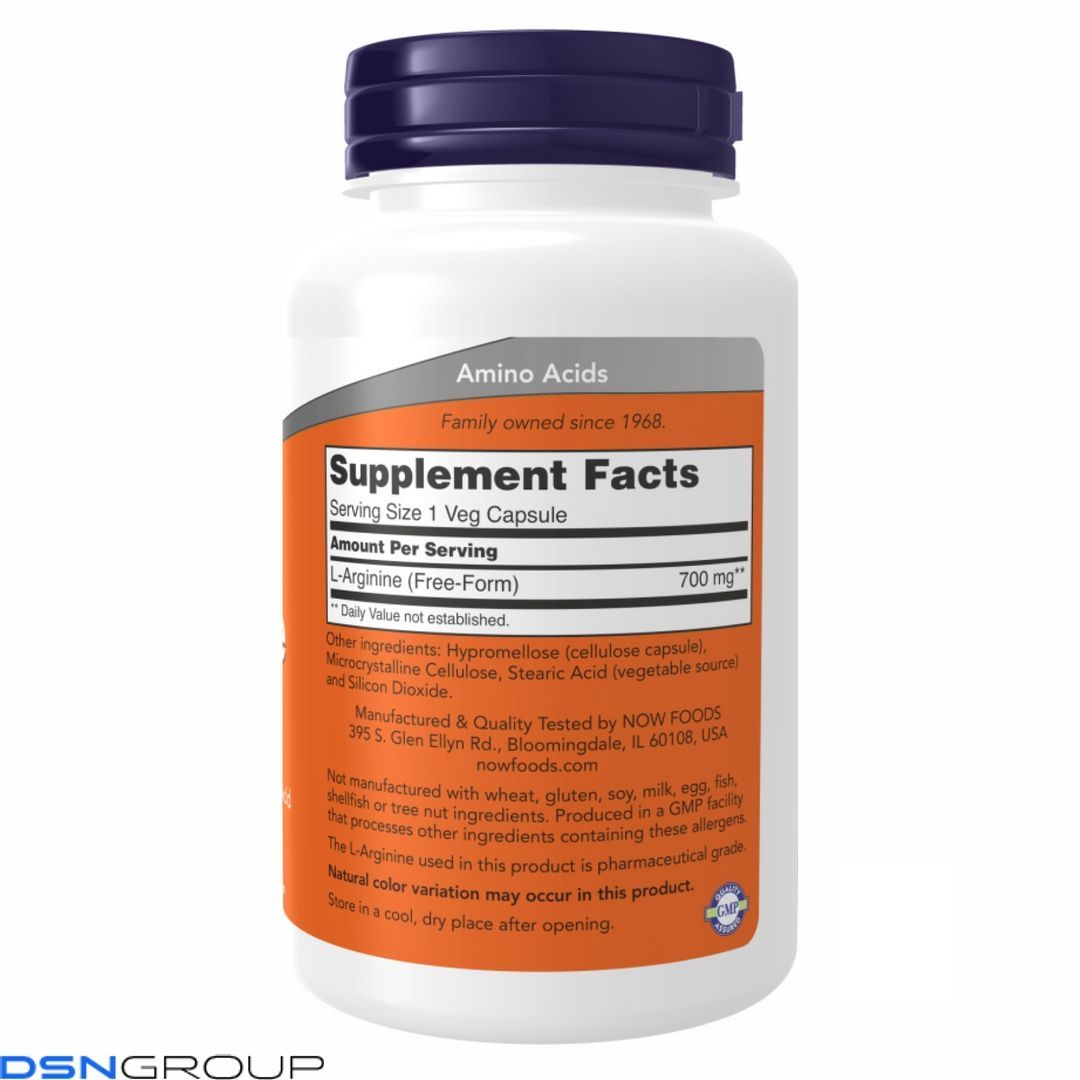 L-Arginine 700mg - 180 vcaps
