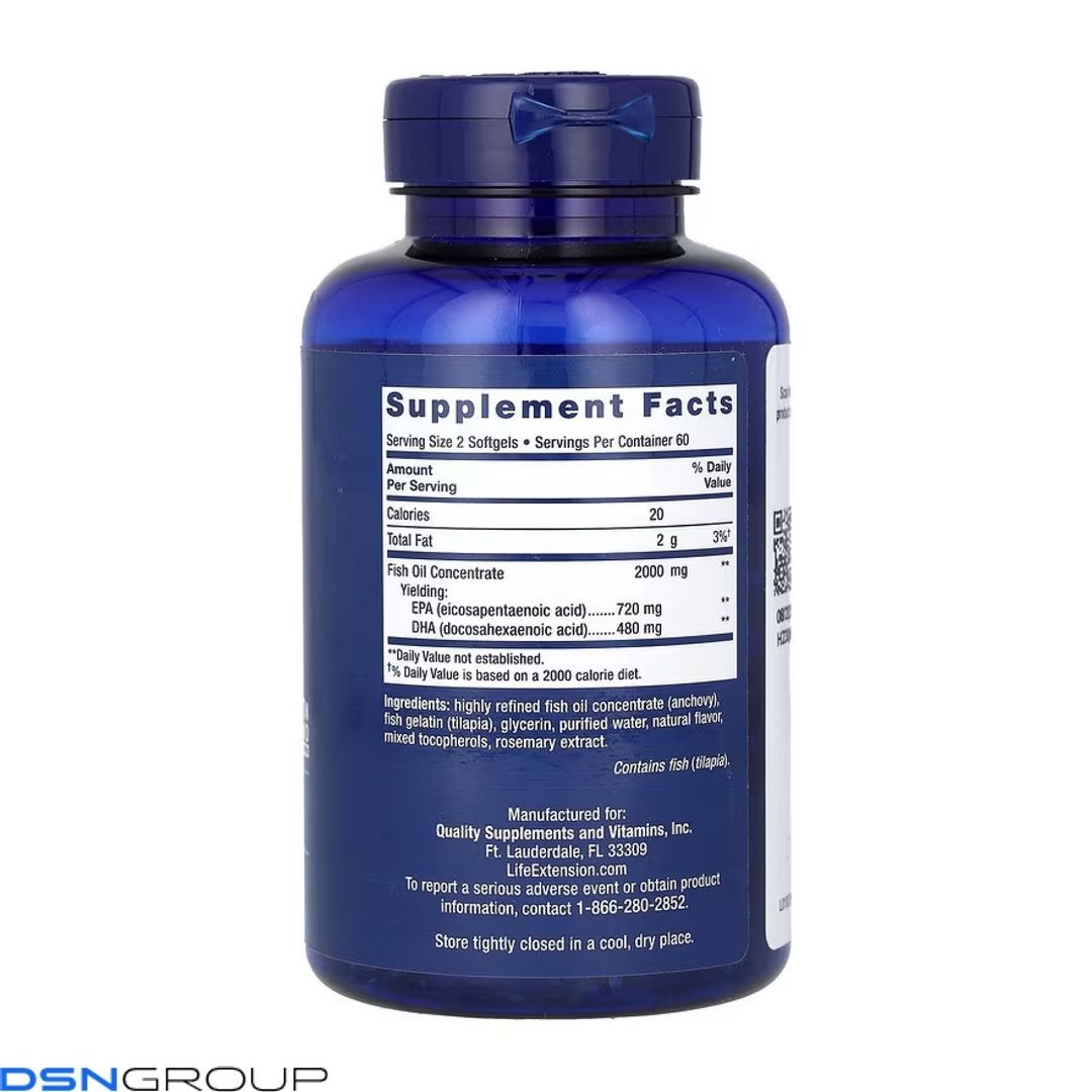 Mega EPA/DHA Omega-3 Fish Oil - 120 softgels
