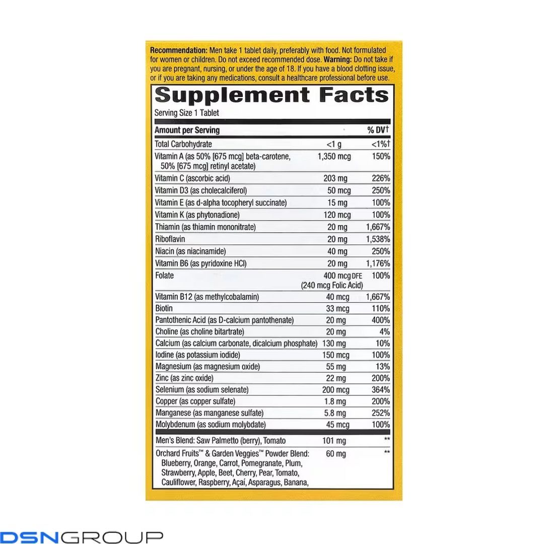 Once Daily Men's Ultra Multivitamin - 60 tabs (До 07.26)