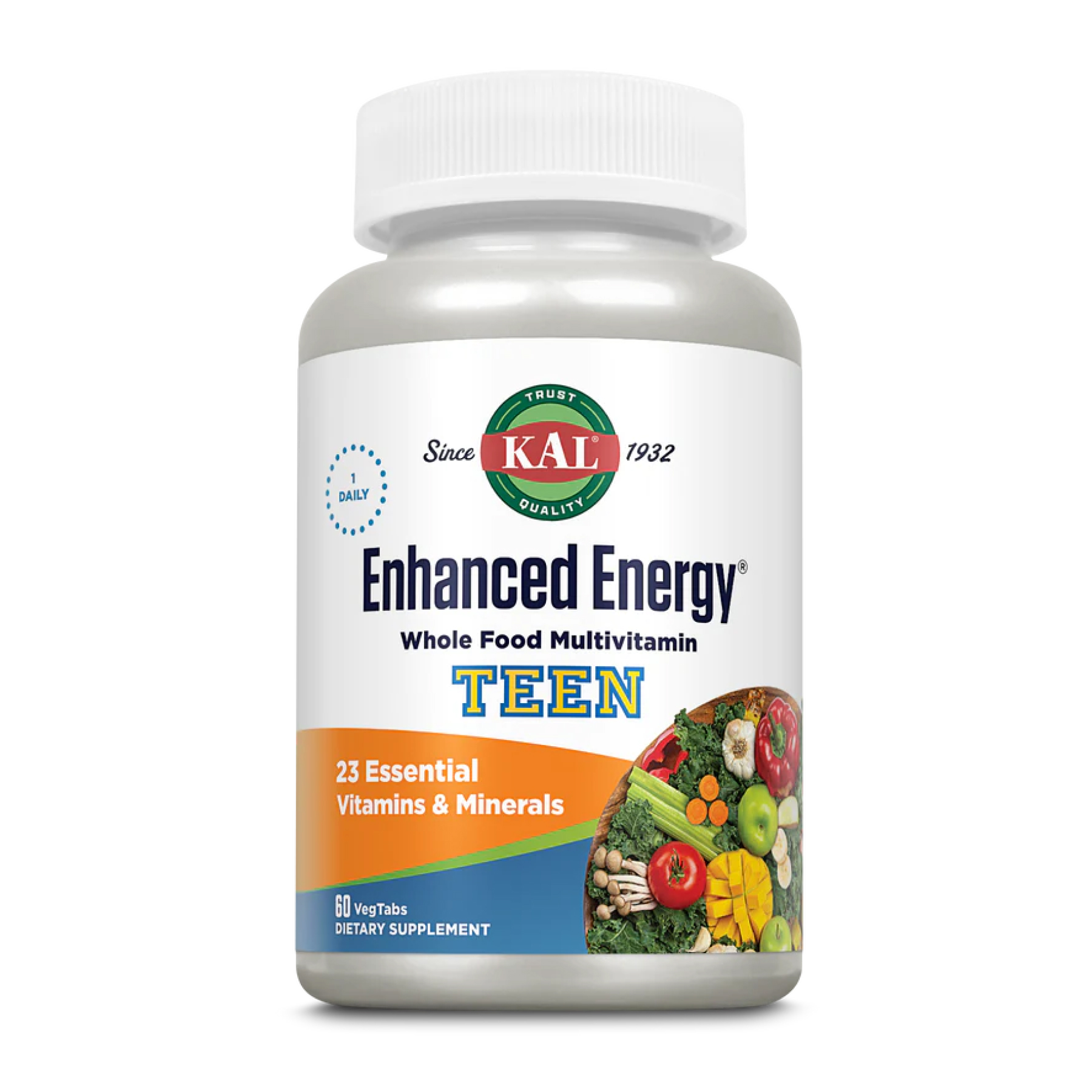 Мультивітаміни для підлітків KAL Enhanced Energy for Teens, 60 таблеток