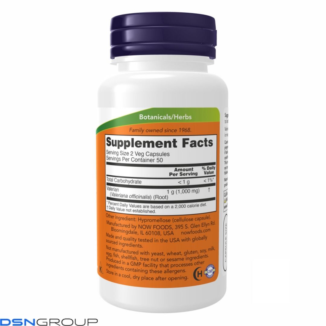 (12.02 Очікування) Valerian Root 500mg - 100 vcaps