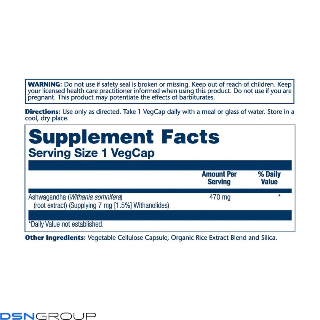 Ashwaganda Root Extract 470mg - 60vcaps