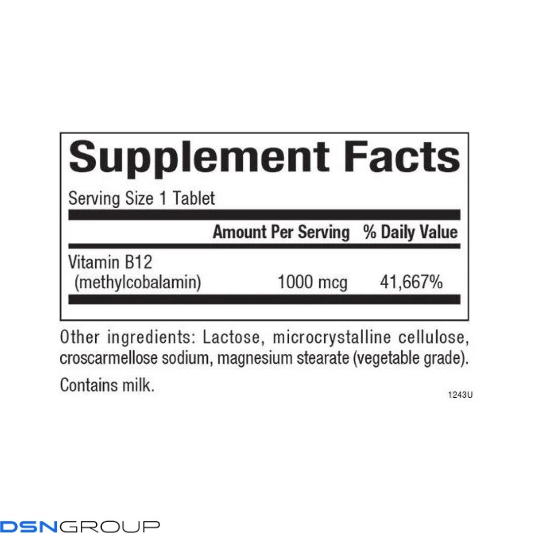 B12 Methylcobalamin 1000 mcg - 90 tabs