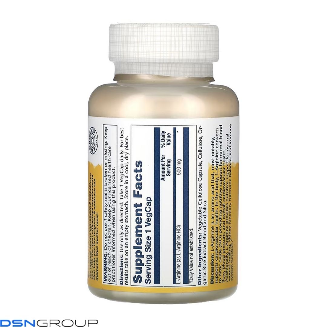 L-Arginine Free Form 500mg - 100 vcaps