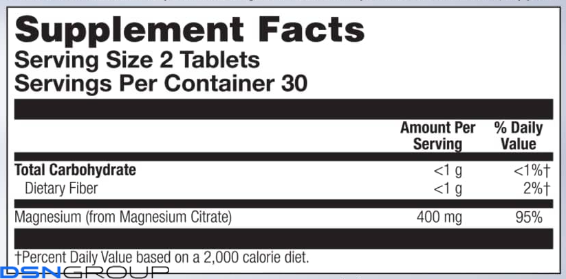 Magnesium Citrate 400mg - 60 tabs