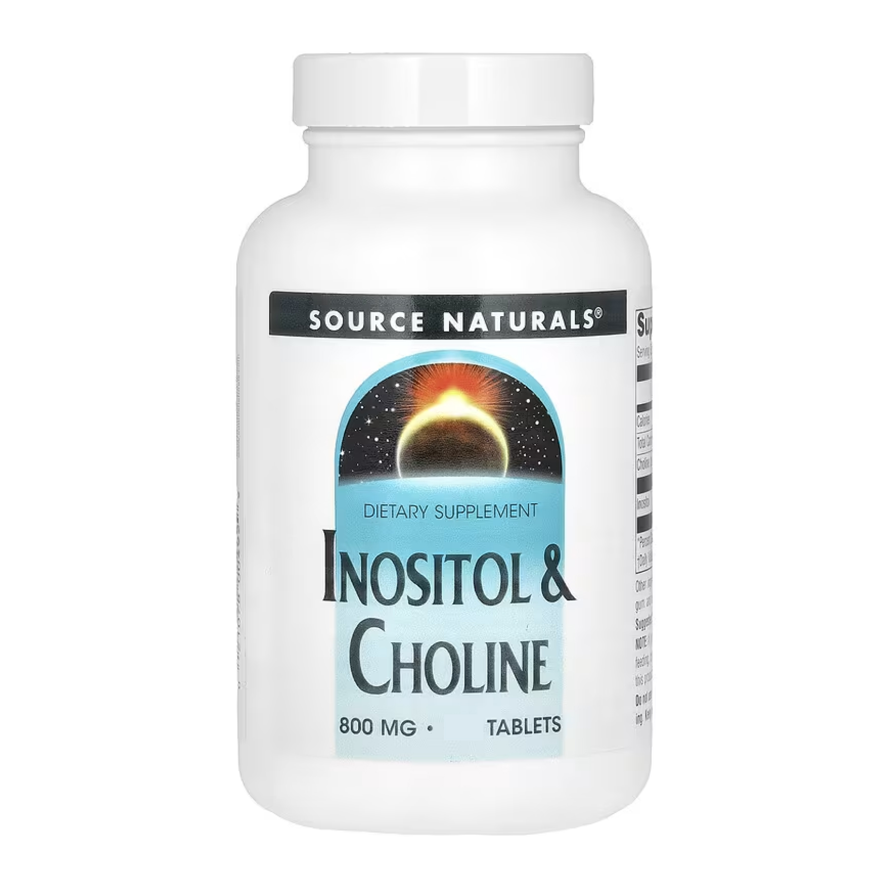 Добавка інозитол і холін Source Naturals, 50 таблеток