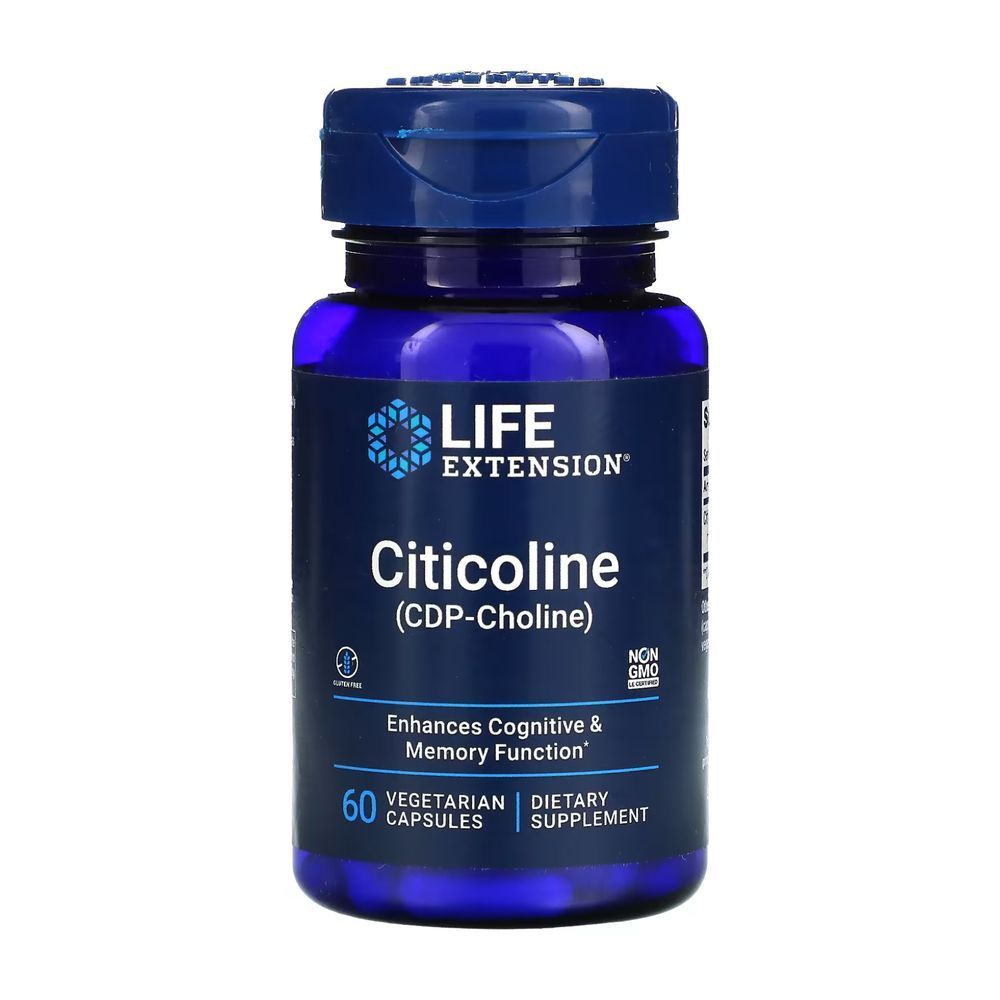 Citicoline (CDP-Choline) - 60 vcaps (Повреждена банка)