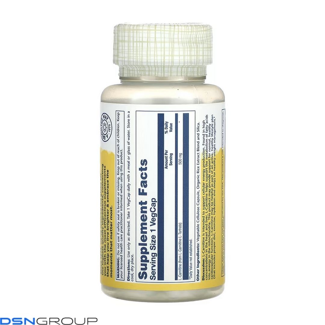 L-Carnitine Free Form 500mg - 30 vcaps