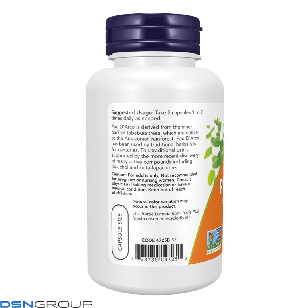 Pau D' Arco 500mg - 250 vcaps 100-76-9854075-20 фото Pau D' Arco 500mg - 250 vcaps