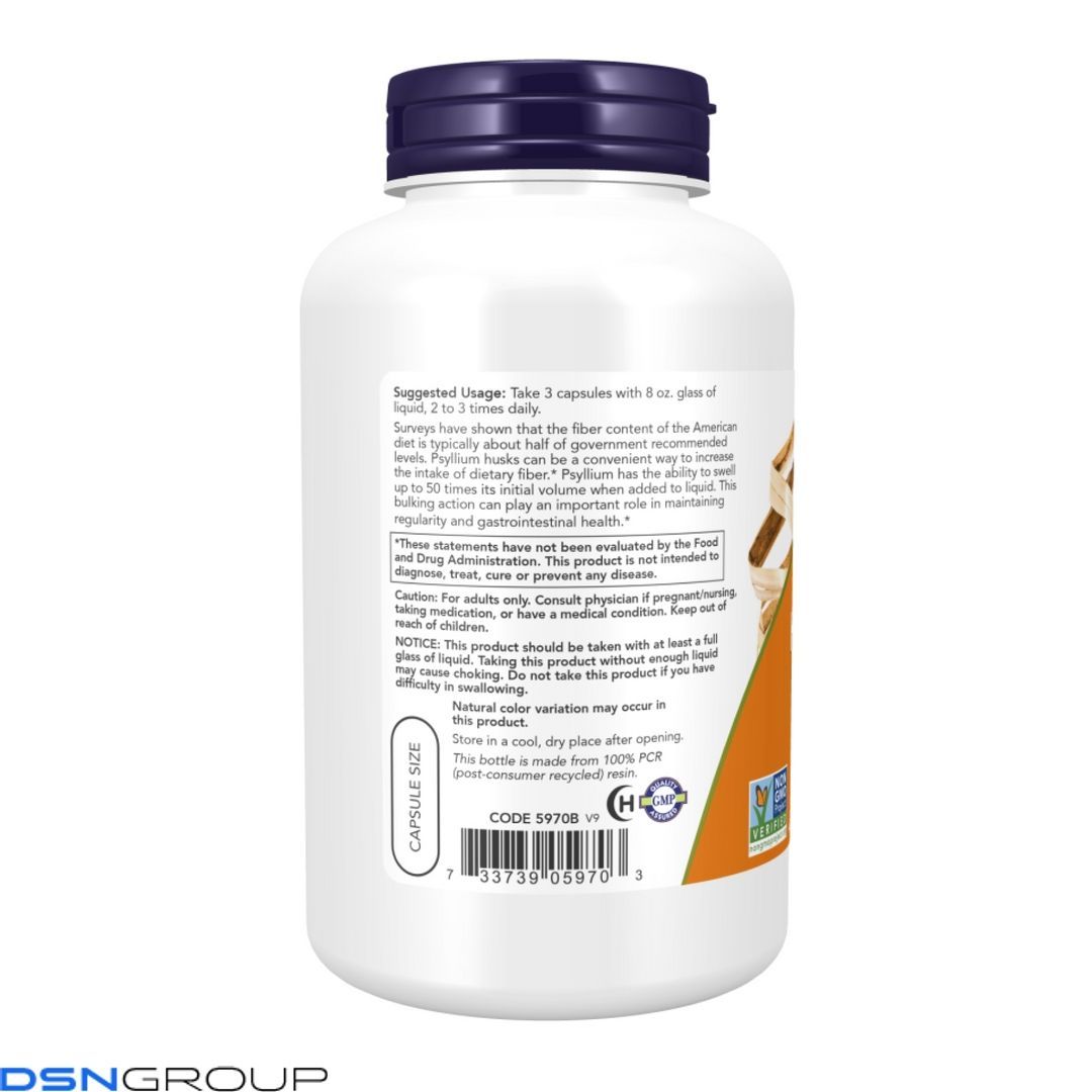 Psyllium Husk Caps 500 mg - 500 vcaps 2023-10-3282 фото Psyllium Husk Caps 500 mg - 500 vcaps