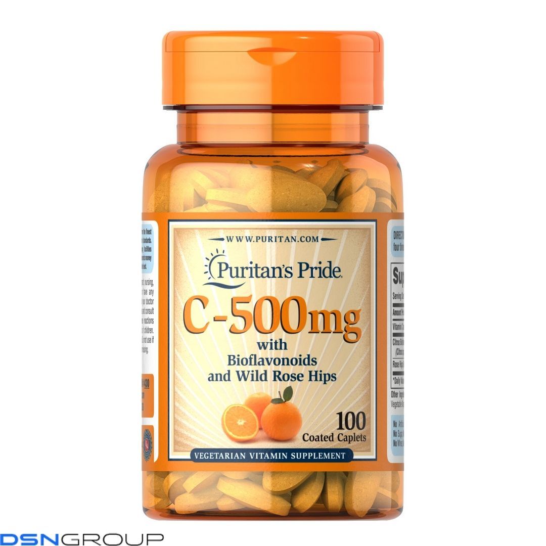 Vitamin C-500 mg with Bioflavonoids and Rose Hips - 100 Caps (Повреждена крышка) 2023-10-7596 фото Vitamin C-500 mg with Bioflavonoids and Rose Hips - 100 Caps (Повреждена крышка)