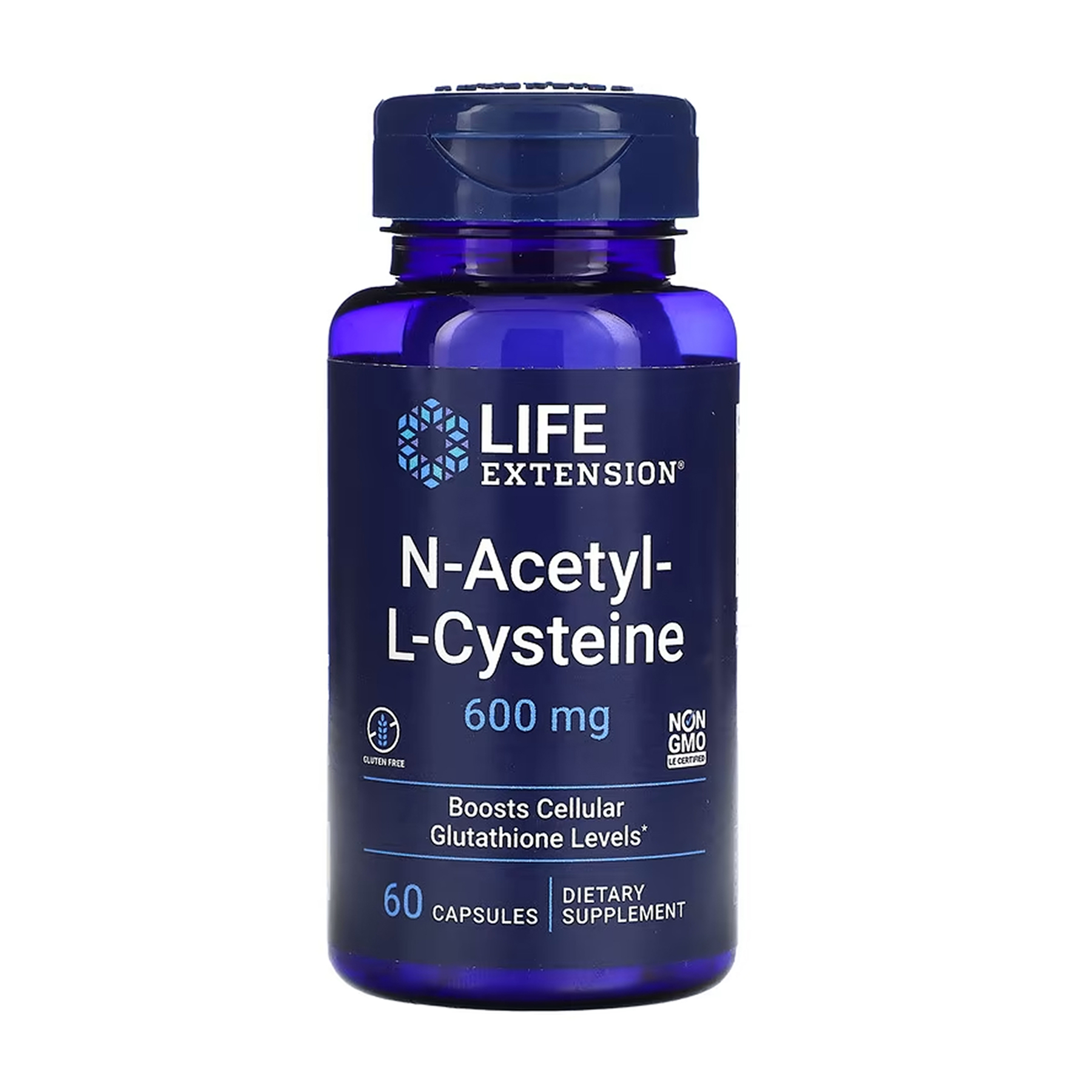 N-ацетил-L-цистеїн (NAC) Life Extension, 600 мг, 60 капсул