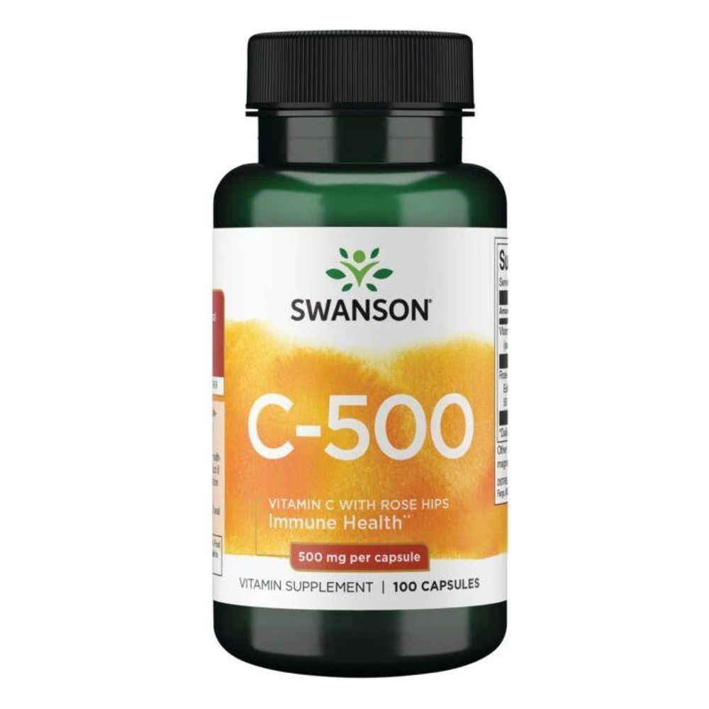 Vitamin C with Rose Hips 500 mg - 100 caps (Повреждена банка)