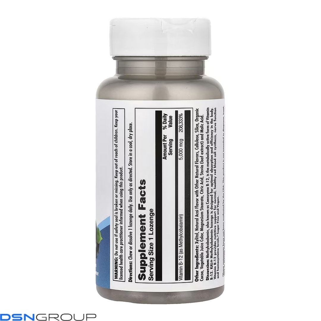 B-12 Methylcobalamin 5000mcg - 60 lozenges
