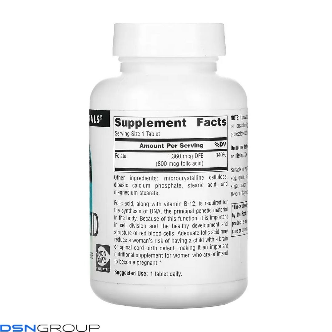 Folic Acid 800 mcg - 200 tabs