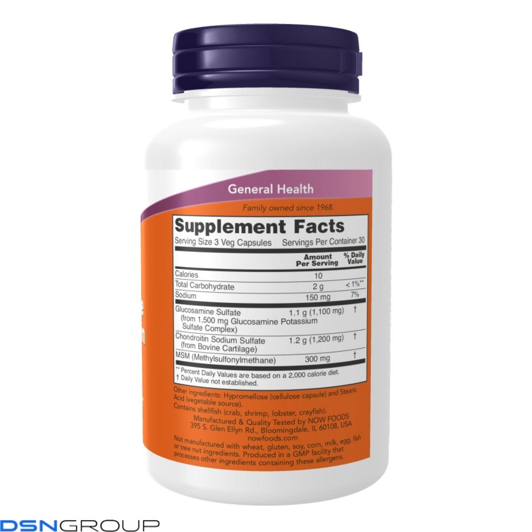 Glucosamine & Chondroitin with MSM - 180 vcaps