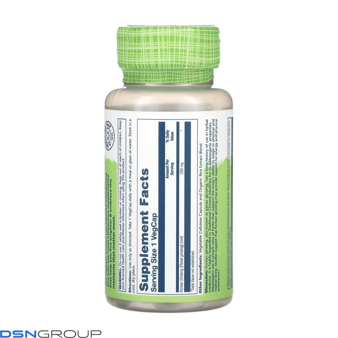 Korean Ginseng Root 550mg - 50 vcaps