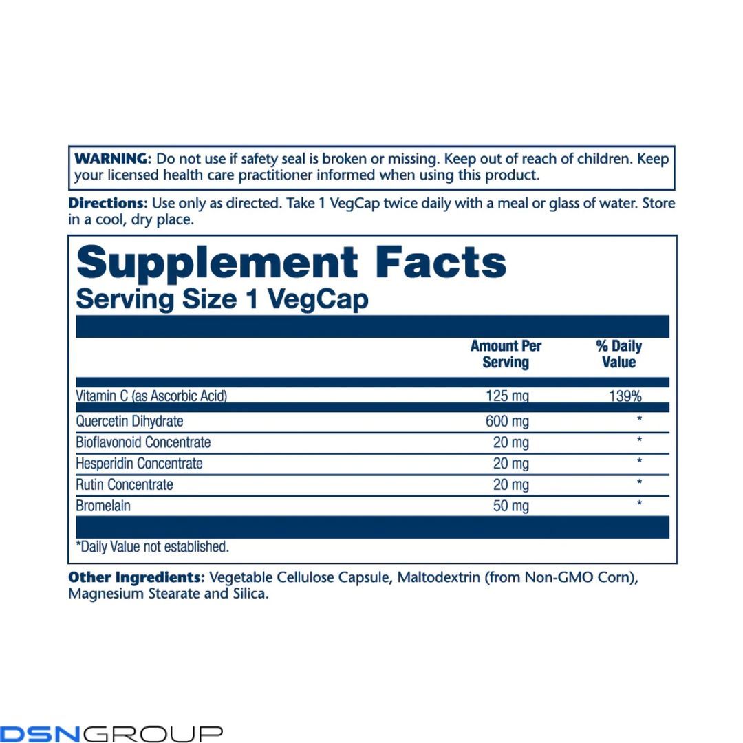 Mega Quercetin 600mg - 60 vcaps
