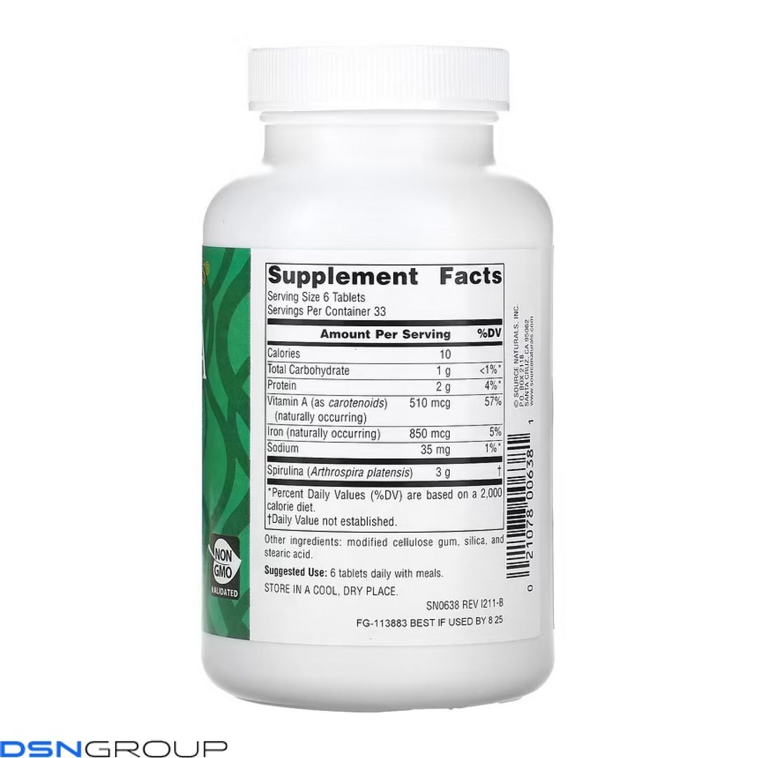 Spirulina 500mg - 100 tabs
