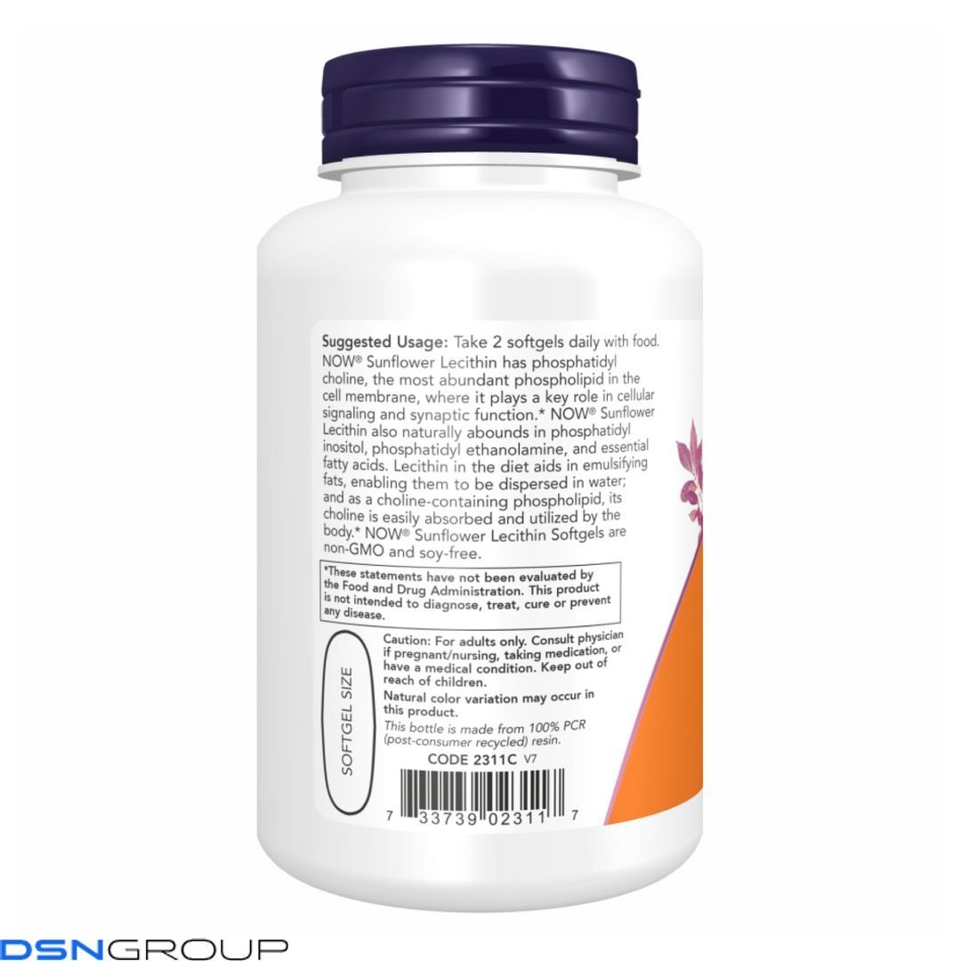 Sunflower Lecithin 1200mg - 200 sgels