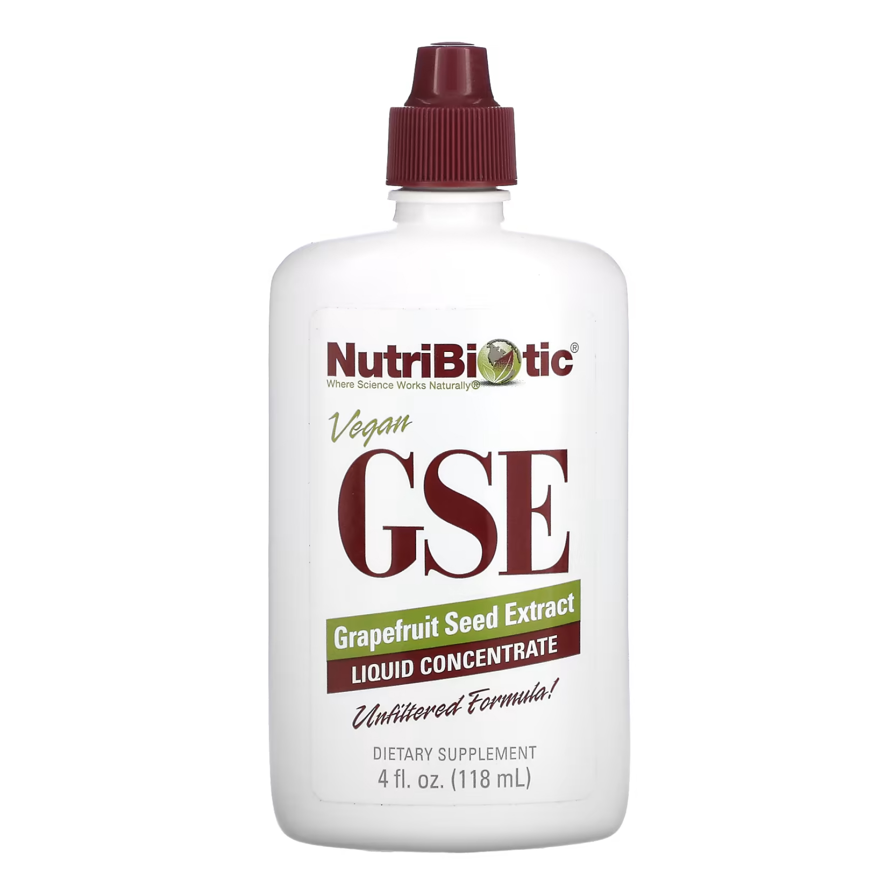 Рідкий концентрат NutriBiotic GSE (екстракт насіння грейпфрута), 118 мл