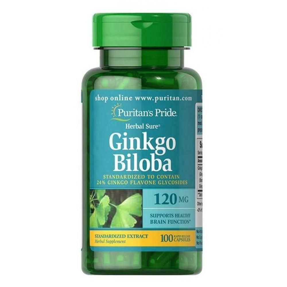Ginkgo Biloba Standardized Extract 120mg - 100caps (Пошкоджена банка)