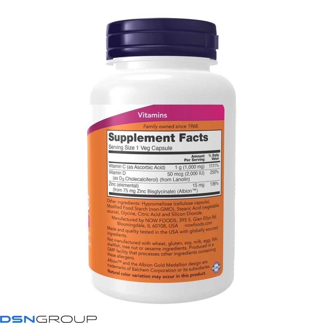 C-1000 Zinc & D-3 - 100 vcaps