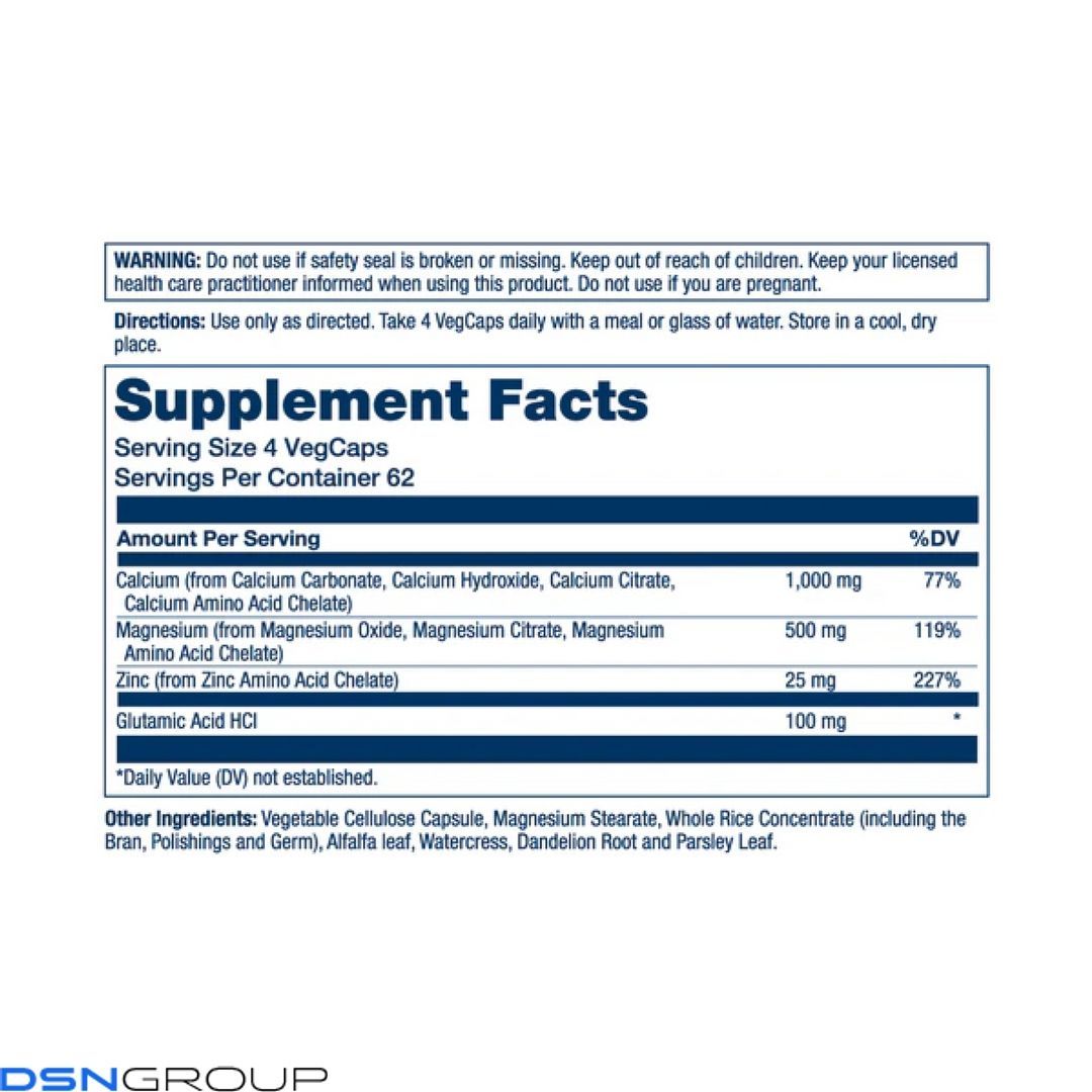 Calcium Magnesium Zinc - 250 vcaps