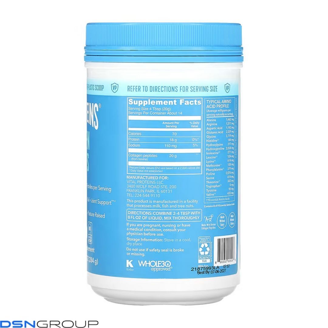 Collagen Peptides - 284g Unflavored (Пошкоджена банка)
