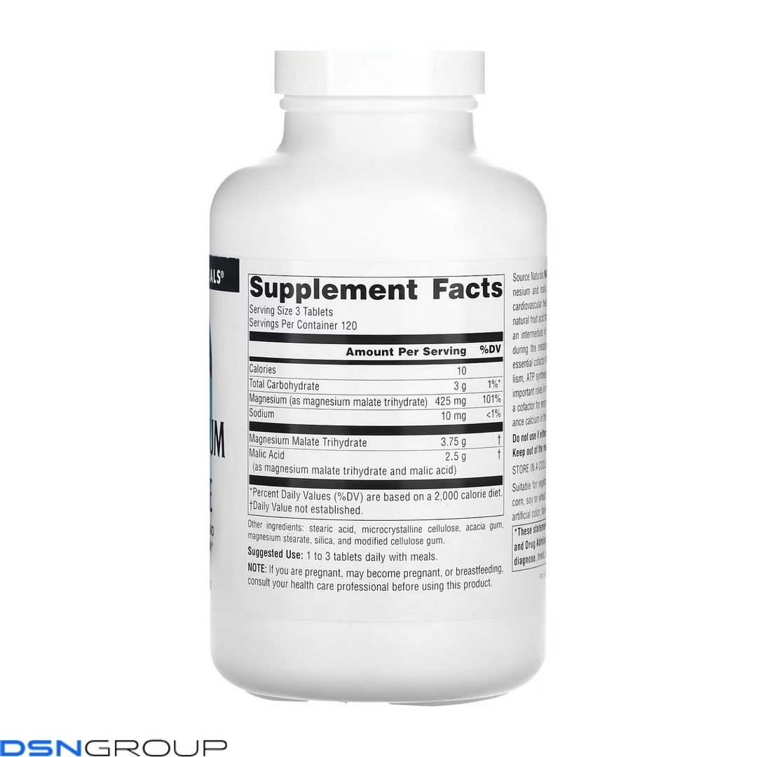 Magnesium Malate 1250mg - 360 tabs
