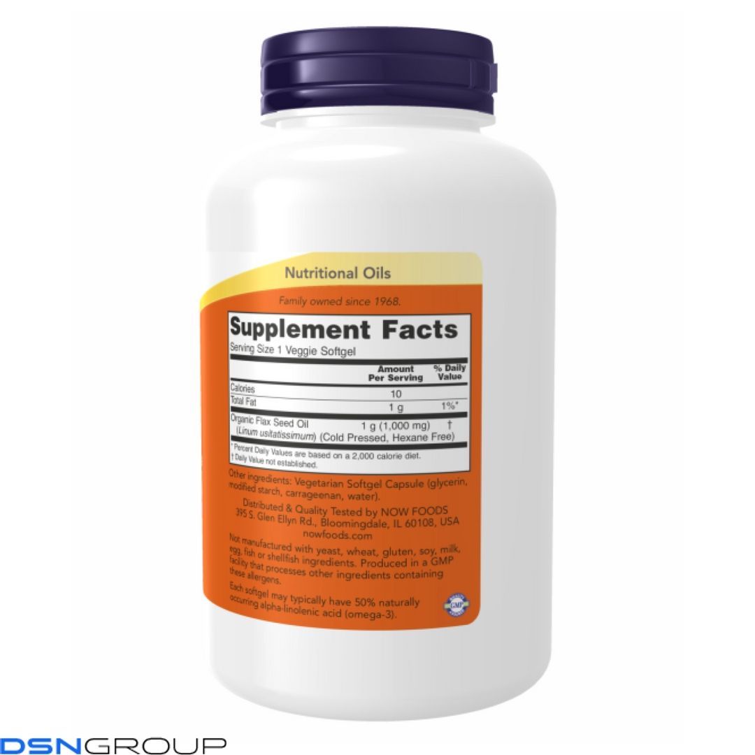 Flax Oil Org 1000mg - 120 vgels