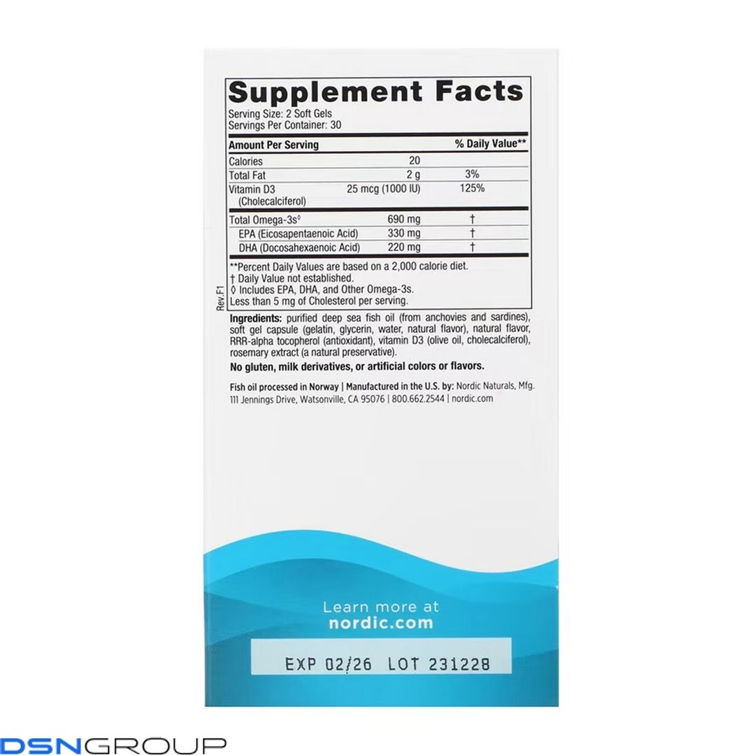 Omega-3D - 60 softgels 2023-10-5958 фото Omega-3D - 60 softgels