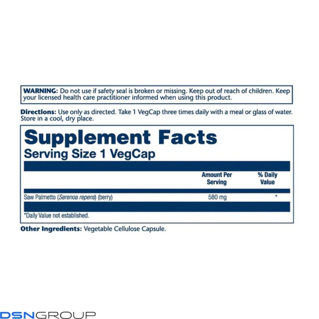 Saw Palmetto Berry 580mg - 100 vcaps