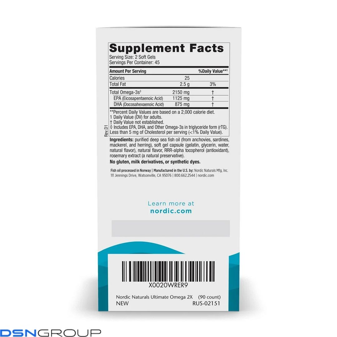 Ultimate Omega 2X - 90 softgels (Повреждена банка)