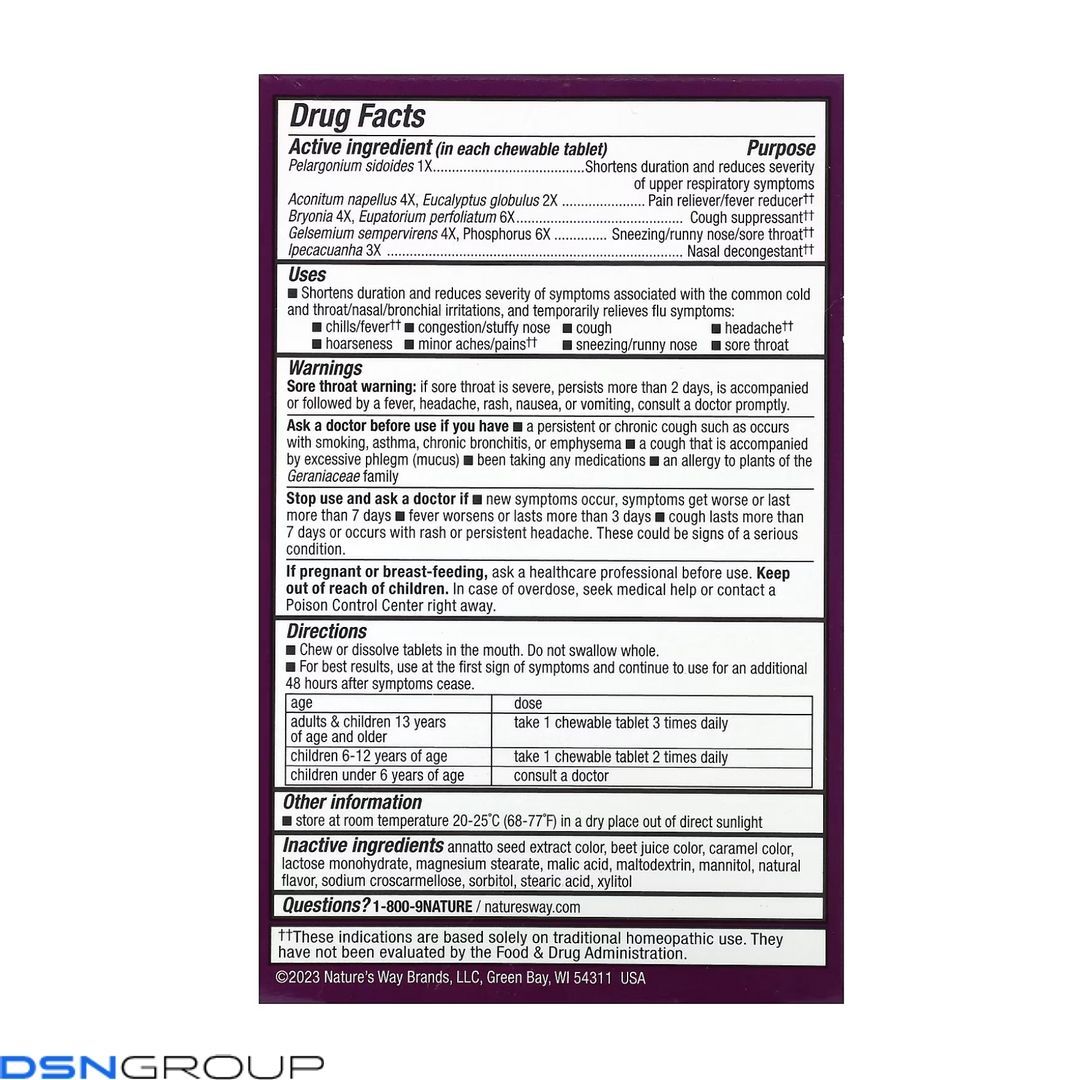 Umcka Cold & Flu Berry - 20 chew tabs