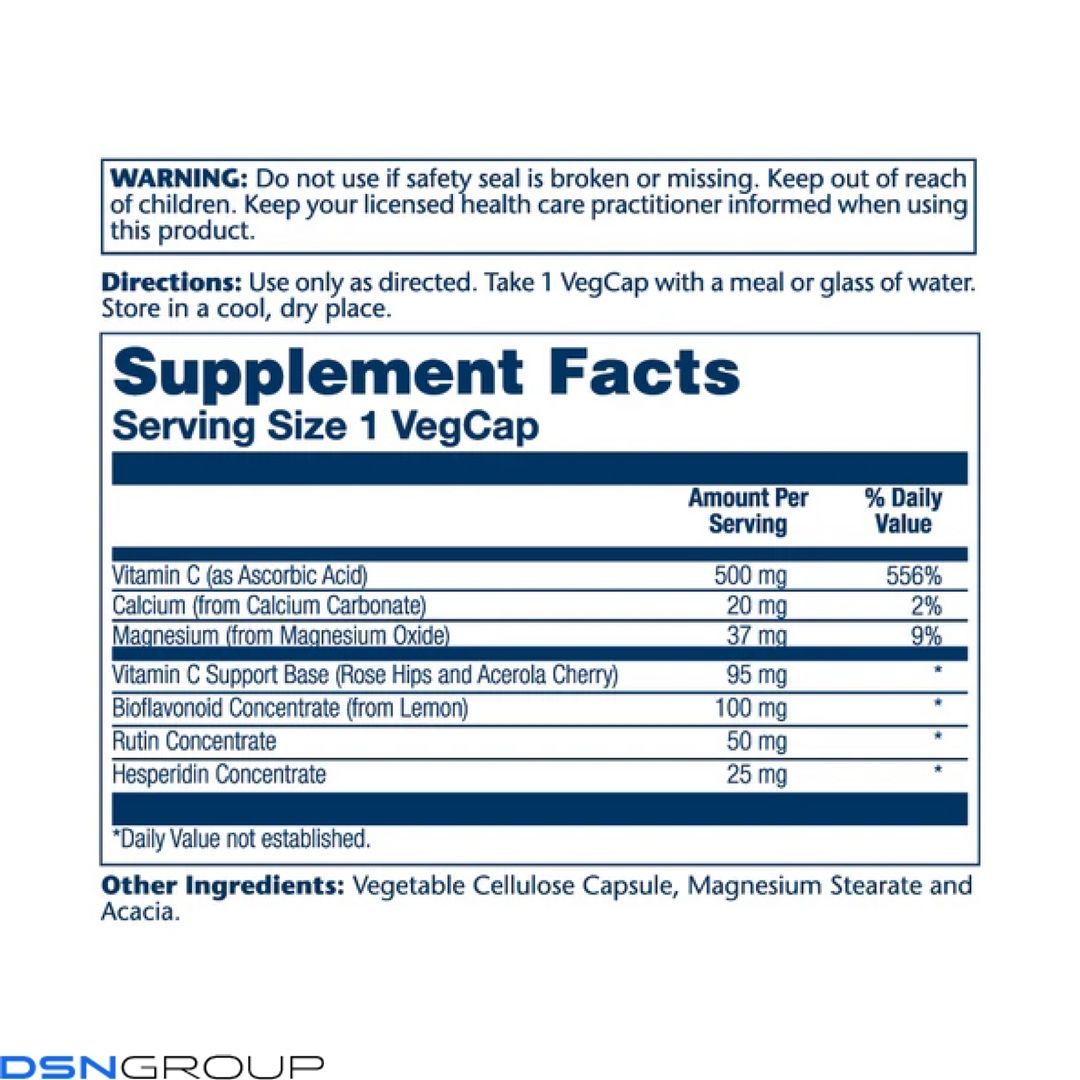 Vitamin C with Bioflavonoids 500mg - 250 veg caps