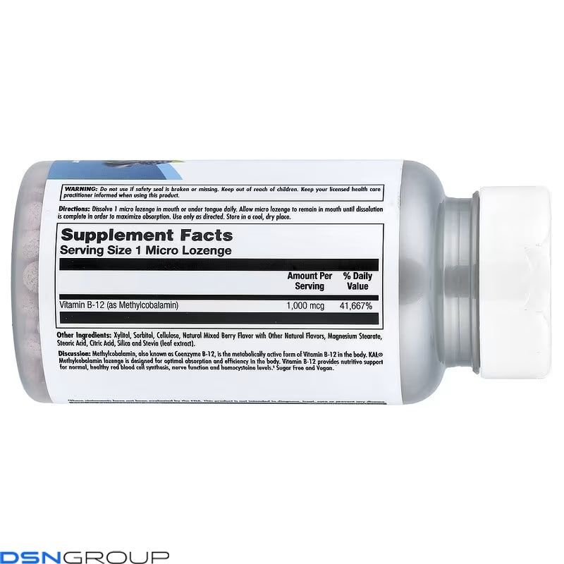 B12 Methylcobalamin 1000mcg - 60 lozenges Berry
