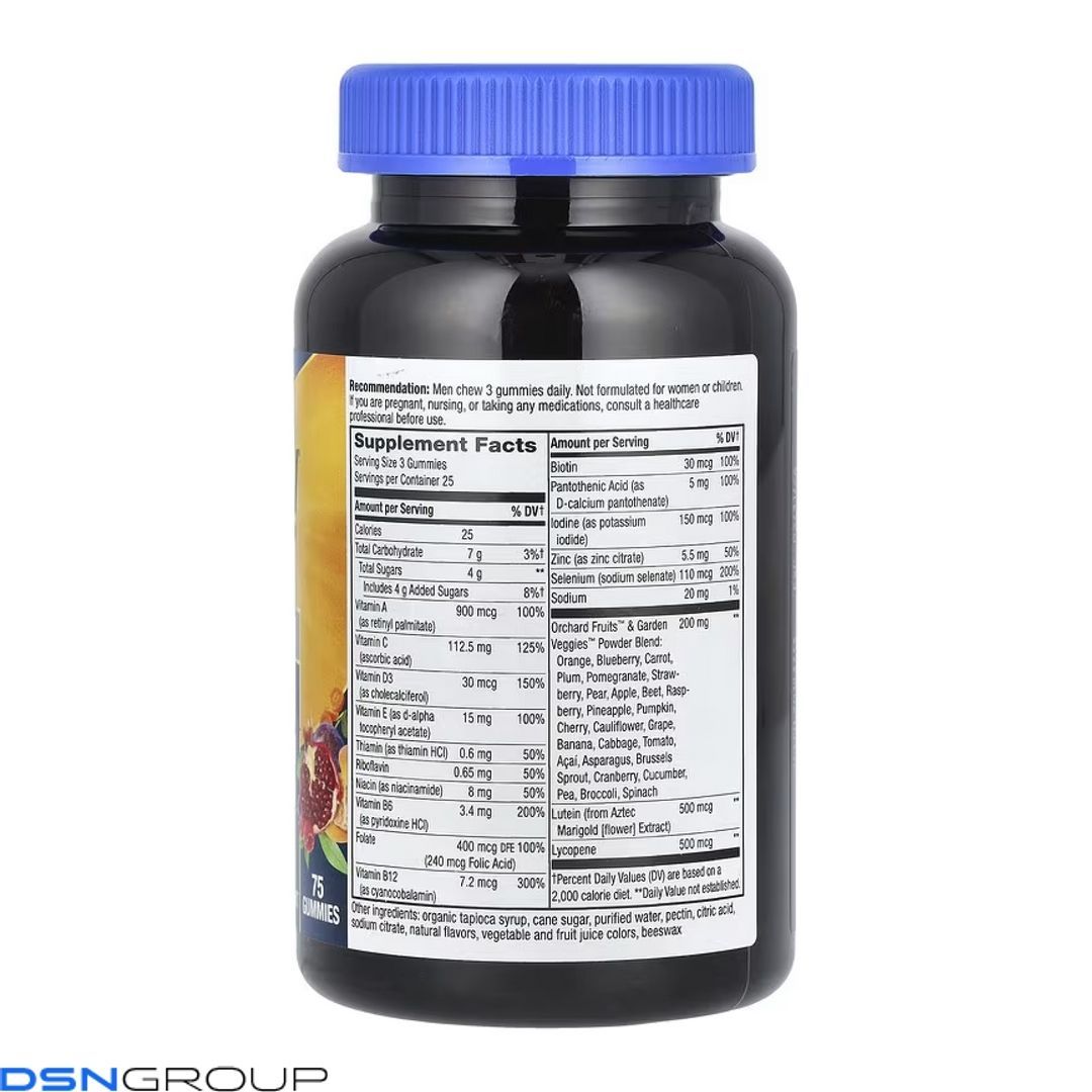 Men's 50+ Premium Multivitamin - 75 gummies