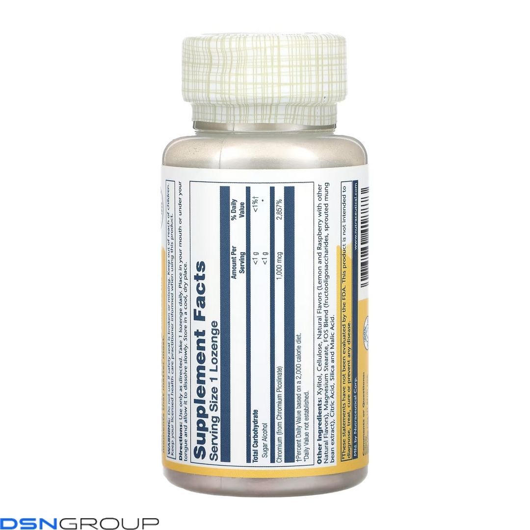 Chromium Picolinate 1000mcg - 100 lozenges Lemon-Raspberry