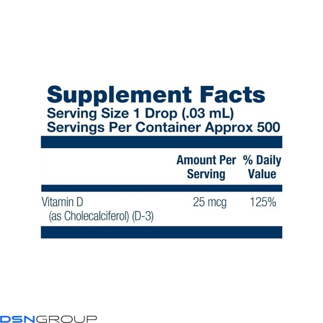 Vitamin D-3 25mcg - 14.8 ml