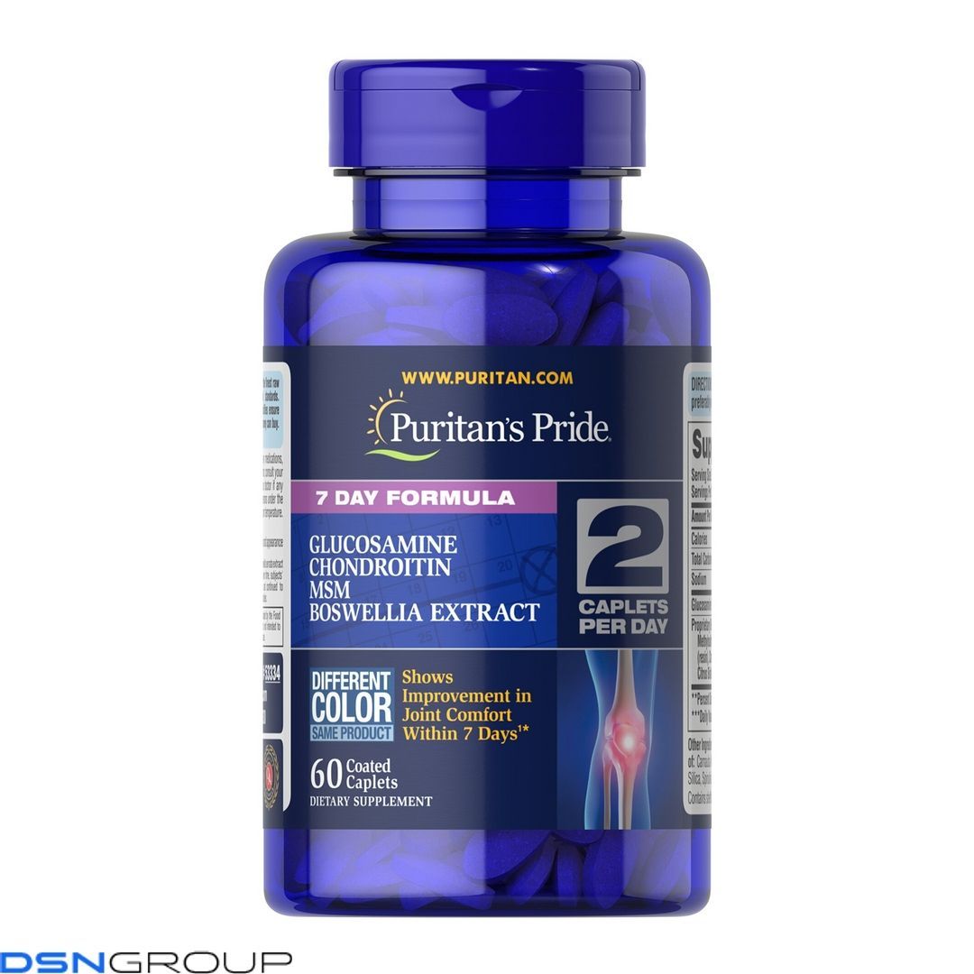 7 Day Formula Joint Soother® Glucosamine Chondroitin MSM & Boswellia - 60 caps 2023-10-5935 фото 7 Day Formula Joint Soother® Glucosamine Chondroitin MSM & Boswellia - 60 caps
