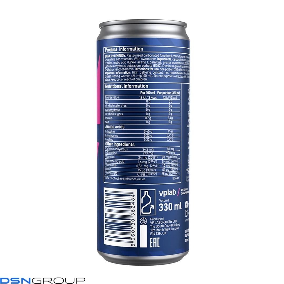 BCAA Energy 2:1:1 - 330ml Cherry 2023-10-4639 фото BCAA Energy 2:1:1 - 330ml Cherry