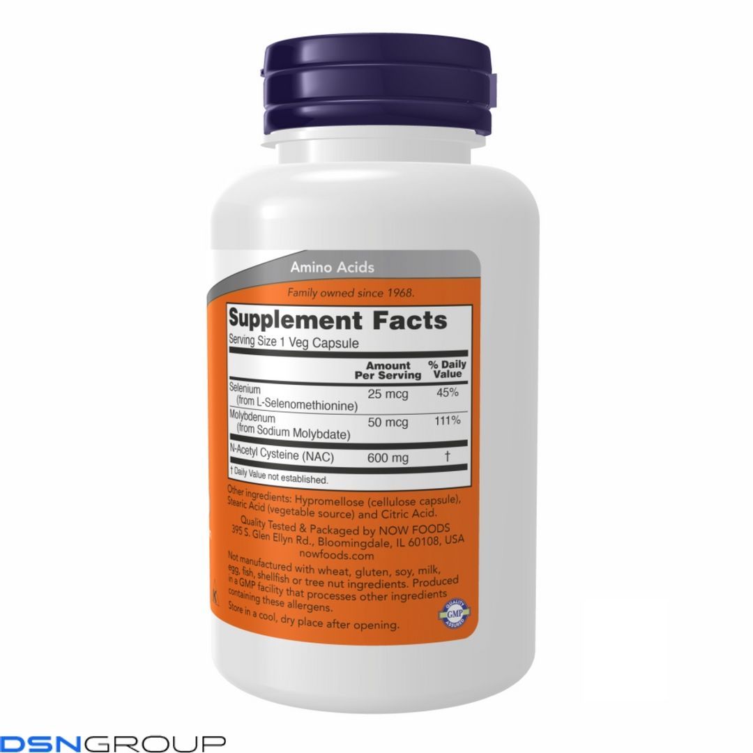 NAC-Acetyl Cysteine 600mg - 100 vcaps 2022-09-1163 фото NAC-Acetyl Cysteine 600mg - 100 vcaps