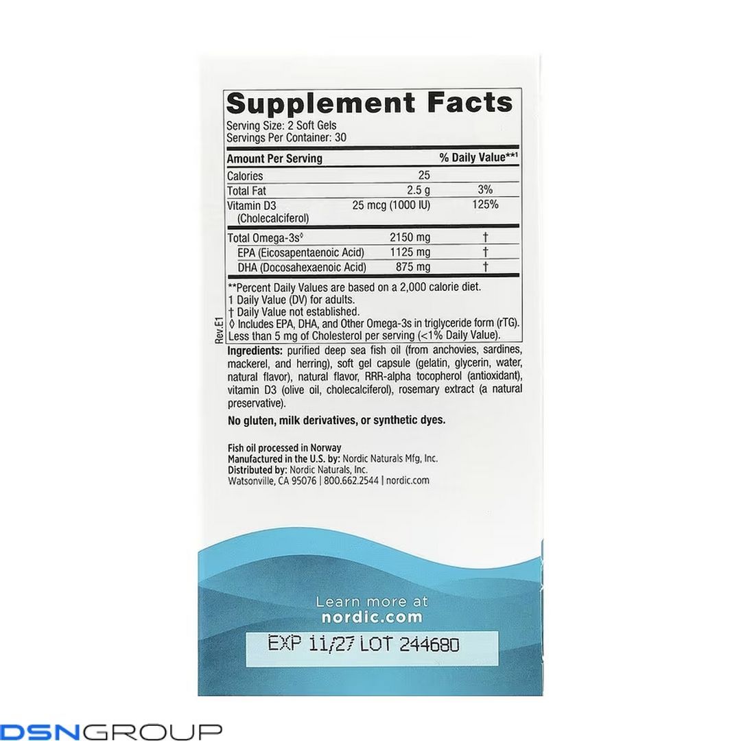 Ultimate Omega 2X D3 - 60 softgels 2023-10-5983 фото Ultimate Omega 2X D3 - 60 softgels