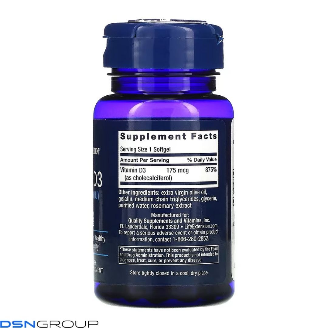 Vitamin D3 175 mcg (7000 IU) - 60 softgels