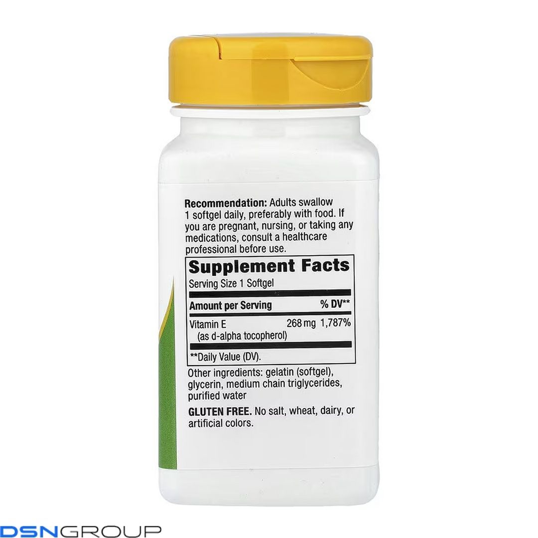 Vitamin E D-Alpha Tocopherol - 100 Softgels